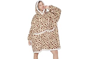 SPSHODOW Coperta con Cappuccio Oversize - Coperta Indossabile in Pile Sherpa da Donna Adulta Coperta con Cappuccio Gigante Calda e Accogliente Felpa Soffice per Donna e Uomo
