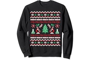 SCIENTIST UGLY CHRISTMAS SWEATER BIOLOGY CHEMISTRY Science Laboratory Pull de Noël moche – Microbiologie ADN Sweatshirt