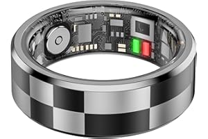 MINGTAWN Fitness Tracker per Uomo e Donna - Anello Intelligente Impermeabile 5ATM con Monitoraggio dell'Attività, del Sonno Salute, Passi, Smart Ring Design alla Moda, Nero 8