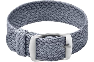 ULLCHRO Nylon Bracelet Montre Remplacer Haute Qualité Perlon Tissé Bracelet Montre NATO Homme Femme - 14, 16, 18, 20, 22mm Montre Bracelet avec Acier Inoxydable Boucle