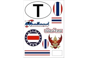 aprom Thailand Aufkleber Karte Stickerbogen - PKW Auto Motorrad Biker Flagge Fahne Tuning