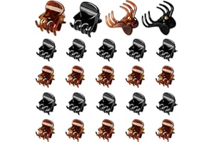 YISCOKO Small Hair Clips Mini Hair Clips for Women with Storage Box Non-Slip Hair Accessories for Women and Girls Black and Brown (Pack of 24)
