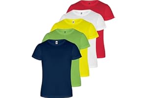 Roly Camiseta Camimera (Pack 5) Deporte Camiseta Técnica para Fitness o Running Transpirable