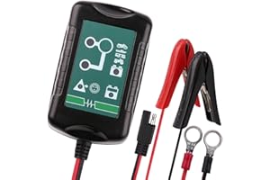 LotFancy Trickle Cargador de Batería 6V 12V 1.5A para Automóvil, Automotriz, Vehículo, Motocicleta, Cortacésped, Marino, Motonieve, ATV, RV, SLA AGM Gel Cell Batería de Plomo ácido