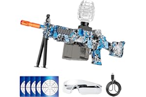 VAAGHANM Gel Ball Blaster, Taktische Lichter & Schutzbrille, Elektrisch - Orbeez Pistole, Tolles Geschenk für Jungen ab 12 Jahre, Elektrische Gel Ball Pistole für Outdoor Teamspiele