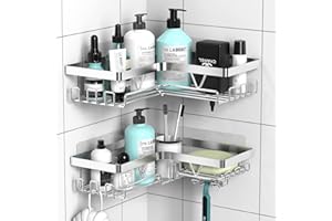 Kegii Duschablage Ecke, Duschregal ohne Bohren Edelstahl, Badezimmer Regal, Shampoo Halterung für Dusche