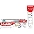 Colgate Total 150 Grams Advanced Health Antibacterial Toothpaste With 12-Hour Anti-Germ Protection, Whole Mouth Health, World'S No.1* Germ-Fighting (Combo Pack Offer, With A Premium Soft Toothbrush)