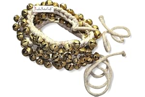 PRISHA INDIA CRAFT Prisha Indien Beste Qualität KATHAK Ghungroo Paar, (50 + 50) Glocken mit Baumwolle Schnur gebunden (12 keine. Ghungroo)