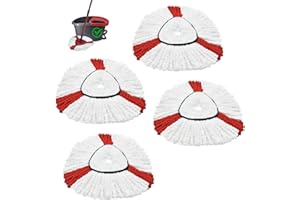 YUUNAIE Cabezas de Fregona de Repuesto, Recambios de Mopas para Vileda Turbo 2 in 1 Turbo EasyWring&Clean Spin Mop System Recambio para Fregona Microfibra Lavables y Reutilizables