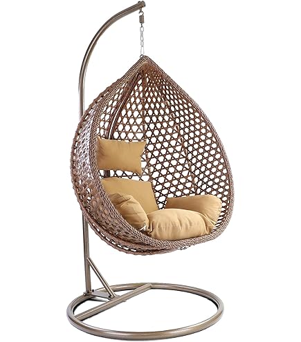 RAMROXX Hängesessel Kissen Set 2-tlg. - Schwarz Weiß Gestreift Sitz- & Rückenkissen