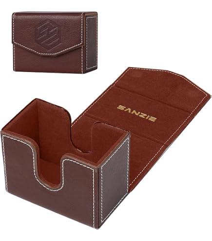 Kieyeeno Deck Box Magnétique En Cuir Pour Cartes Magic The Gathering - Rouge - Grande Capacité MTG TCG