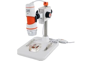 Celestron 44308 handhållet digitalmikroskop Pro, 20x–200x förstoring, grå