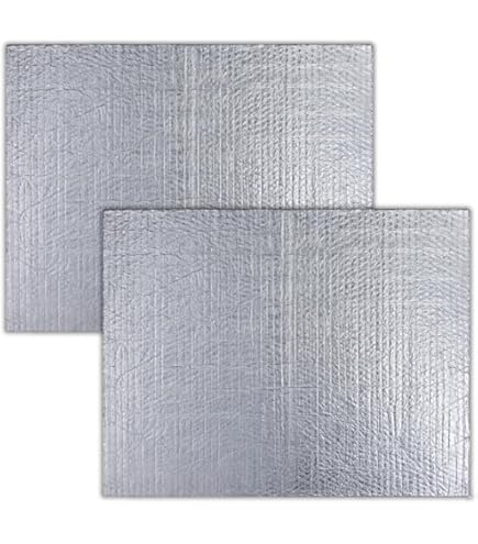 Plaque Protection Thermique Aluminium Gaufrée 100x40 Cm – Isolation Chaleur Échappement, Moteur, Toit