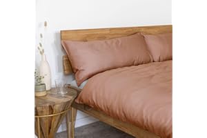 ‎AGA.PIE AGAPIE - Bambus Lyocell Kopfkissenbezug 80x40 cm - Rost-Braun, 100% Bio Oeko-Tex 100, für Allergiker, Antibakteriell, Ganzjahres-Bettwäsche, Atmungsaktiv, Geruchshemmend, Besonders sanft