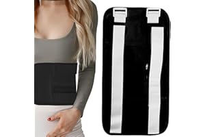 JIAMIAN Bolsa De Aceite De Ricino Abdominal, Cinturón De Cuidado De Pegatinas Mágicas, Reutilizable, Adecuada Para Desintoxicación, Digestión, Estreñimiento, Excluyendo El Aceite De Ricino (Negro)