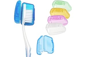 ARIATI Portable Toothbrush Head Covers – 5 Pack Travel Toothbrush Protector Cases, Hygienic Storage Caps for Home, Camping, Hiking, Business & Outdoor Trips – 5 Colours