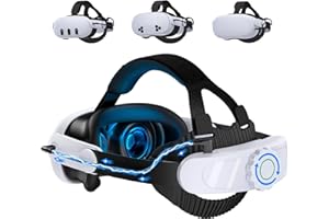ALEEMTRY Head Strap with 10000mAh Battery for Meta Quest 3S/Quest 2/Quest 3, Adjustable Elite Strap Replacement, VR Helmet Accessories Extend Play Time Reduce Pressure