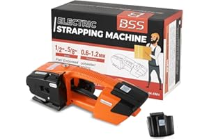 BAOSHISHAN Electric Strapping Machine Welding Strapping Tool for PP/PET Battery Powered Charged 1/2 in-5/8 in Strap Width Automatic Strapping Banding Machine