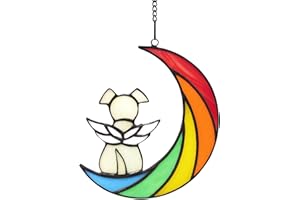 GENERIC Acrylic Rainbow Dog Memorial Gifts for Dog Lovers, Pet Bereavement Gifts Window Decor, Loss of a Dog Gift, Suncatcher Window Hangings, Dog Ornaments Pet Memorial Plaques, Not Glass