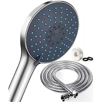 Bellearlly Duschkopf-Set – 20,3 Cm Regendusche Aus Edelstahl & Handbrause Mit 3 Einstellungen | Inkl. Schlauch, Halterung & Zubehör, Chrom