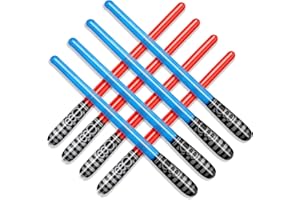 Novelty Place Set de Juguetes de Espada de Sable de Luz Inflable Accesorios Fiesta para Niños, 76 centímetros (Paquete de 8)