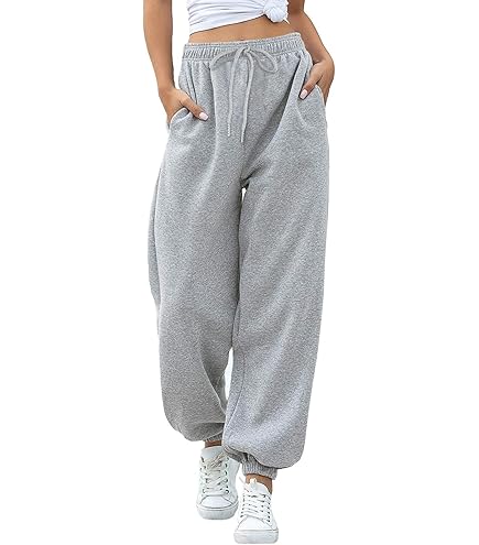Baggy Jogginghose Damen - Weite Beine, Hoher Bund, Super Bequem Für Sport & Alltag