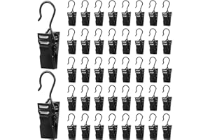 Sheryl&Rain 100 Pezzi Clip per Tende da Doccia in Metallo,Ganci per Tende,Mollette per Tende,Ganci Tende,Gancetti per Tende,Ganci Tenda per Appendere Tende Foto fai da te Decorazione Domestica