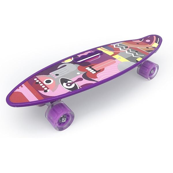 CRINGO TEX Comple Skateboard for Beginners with LED Light