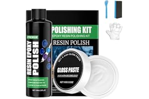 XUNZHI Epoxy Resin Polishing Kit,Epoxy Resin Kit,R/esin Polishing Compound,Ep/oxy R/esin Art Kit,Scratching Set E/poxy Re/sin,Craft Re/sin,Crystal Clear E/poxy Res/in,Non-Bubbles High-Gloss Casting Res/in