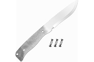 BPSKNIVES BPS Knives Blank 01 - Cuchilla en Bruto de Mango Completo para Fabricación de Cuchillos - Hoja de Acero al Carbono 1066 - Cuchilla en Bruto con Afilado Escandinavo Scandi