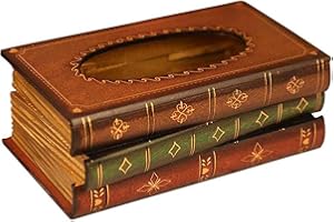 TOSNAIL Tebery - Elegante dispenser per fazzoletti in legno antico, larghezza 16,5 cm, per casa, ufficio, auto, 27 x 16,5 x 10 cm