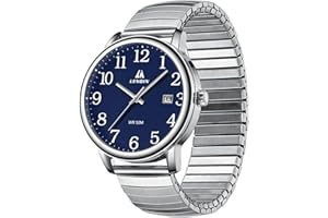 LN LENQIN Mens Watches Military Watch Field Watch Analog Quartz Watches for Men Luminous Army Tactical Outdoor Sports Waterproof Men's Wrist Watches with Date and Nylon Strap