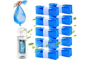 MILYGOBAM Nappy Bin Refill,10Pack Baby Scented Nappy Bags,Holds 2800 Newborn Diapers,Diaper Pail Refill Bags,Anti-Odor Antibacterial Nappy Disposal Bag Compatible With G-enie/A-ngelcare/T-ommee (Blue-1)