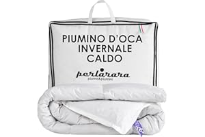 PERLARARA - Piumino d'oca 100% Matrimoniale 250x215 cm - Auril 720 Winter Caldo