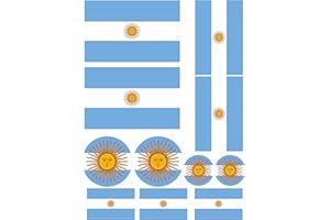 Daged FS Lot de 11 autocollants pour drapeau de l'Argentine