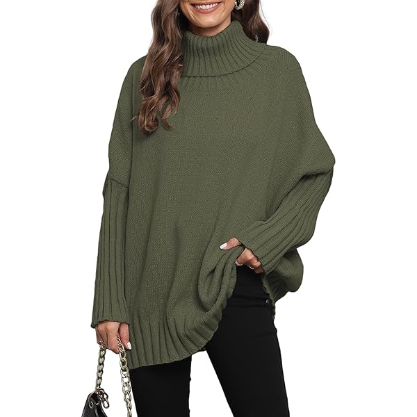 INAWLY Maglione Oversize In Maglia Grossa A Girocollo Di - Foto 12