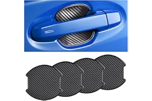 JNNJ 4 Piezas Protectores para Manilla Coche, Película Protección De Universal Fibra De Carbono Antiarañazos De La Taza La Manija, Adhesivos Universal para La Mayoría Manijas Coche(9.9x10cm)