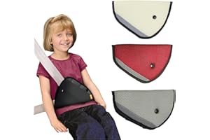 ZEACCT 3 Stück Kindersicherheitsgurt Einstellung, Kinder Sicherheitsgurt Gurteinsteller, Sicherheitsgurt Einsteller Pads Abnehmbar Kinder Auto Gurtpolster Gurtschutz Für Kinder, Autos, Flugzeuge