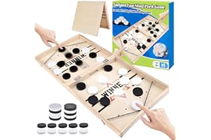 JADYON Sling Puck Spiel, Tischhockey Brettspiel Groß, Hockey Brettspiel Spielzeug, Fast Sling Puck Game, Tischfußball Gewinnerspiele, Eltern-Kind Interaktion Schachbrett Tisch-Desktop-Partyspiele