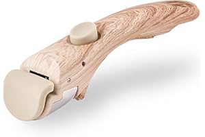 RIOVARM Zdejmowany uchwyt do patelni, zdejmowany uchwyt do zestawu naczyń kuchennych, uchwyt bakelitowy z rysunkiem słojów drewna, do uniwersalnej patelni i garnków