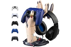 Grupo Erik Gaming Controller Halter Cyberpunk & Kopfhöre-Halterung | Coole Sachen für Teenager Mädchen | Gaming Gadgets | Coole Geschenkidee & Deko für Gamer | 16 x 20 x 27,5 cm