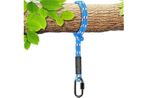 Benelabel Hamaca Columpio áRbol Cuerda para Colgar pon MosquetóN, 3m Correas Cuerda Columpio Exterior para Silla áRbol Exterior Jueg Parque Infantil Accesorios, hasta 2500lbs, 10mm DediáMetro, Azul