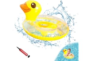 AOREETY Baby Swimming Float Seat, Cartoon Inflatable Toddler Pool Swimming Ring with Double Handle, Animal Water Waist Float Toy for Age 6-36 Months Babies Toddlers