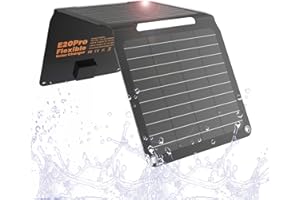 FlexSolar Cargador de panel solar 20 W, salida USB-C, portátil y plegable, IP67, impermeable, para camping, mochilero y senderismo, emergencia, teléfonos y bancos de energía