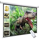 Peak M100 200x200 cm Motorlu Kumandali Projeksiyon Perdesi-Beyaz Kasa