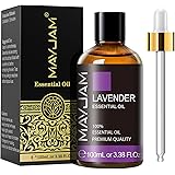 MAYJAM Olio Essenziale Di Lavanda 100ml, Olio Di Lavanda Per Diffusori, Umidificatori, Fai Da Te, Casa, Guardaroba