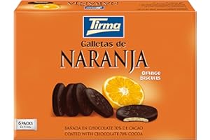Tirma Orange Biscuits Dipped in 70% Dark Chocolate | Orange and Chocolate Biscuits Gift Box | Made for Sharing | Afternoon Tea Biscuits | Multipack | 200g