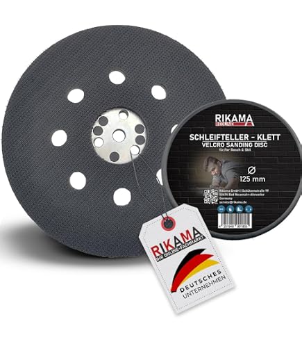 Kraftfeld Schuurschijf 125 Mm – Vervangingsschijf Met Klittenband, 8 Gaten, Voor Bosch En Skil Schuurmachines