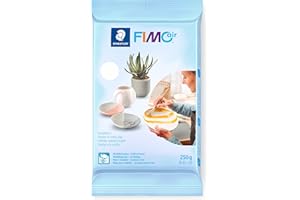‎STAEDTLER STAEDTLER lufttrocknende Modelliermasse FIMO air, weiß, sofort gebrauchsfähig, kein Brennvorgang notwendig, 250g, angenehme Haptik, klebt nicht, mind. 95% natürliche Rohstoffe, 8103-0