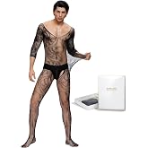 Bodystocking Fishnet Sexy Man Crotchless Hot Lingerie Plus Size | Men's Crotchless Lingerie,Elastic Mesh Bodystocking,Sissy,G